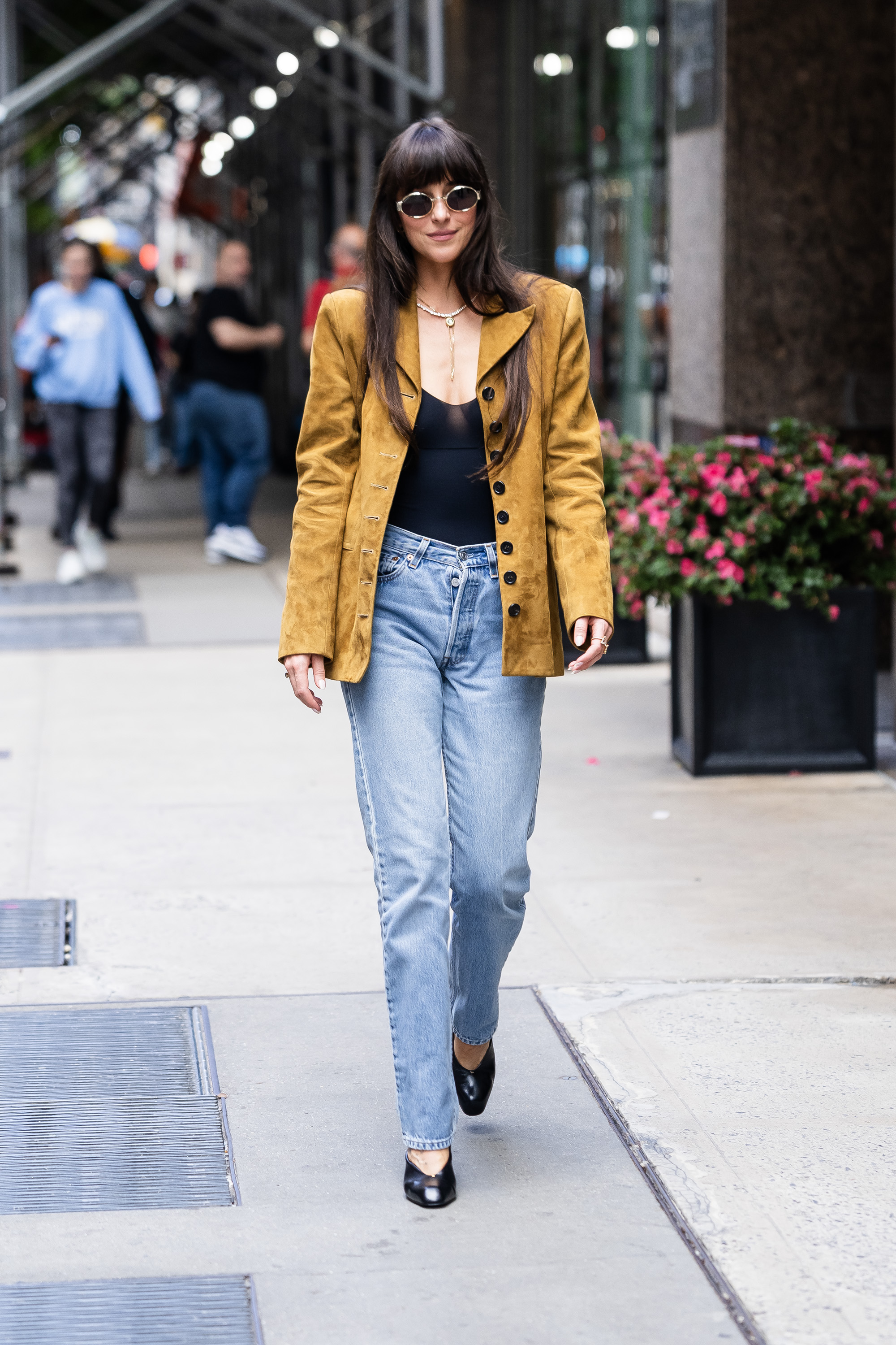 Dakota Johnson is seen in Midtown Manhattan on May 30, 2025