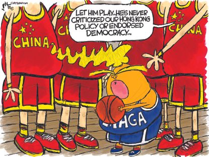 Political Cartoon U.S. Trump China