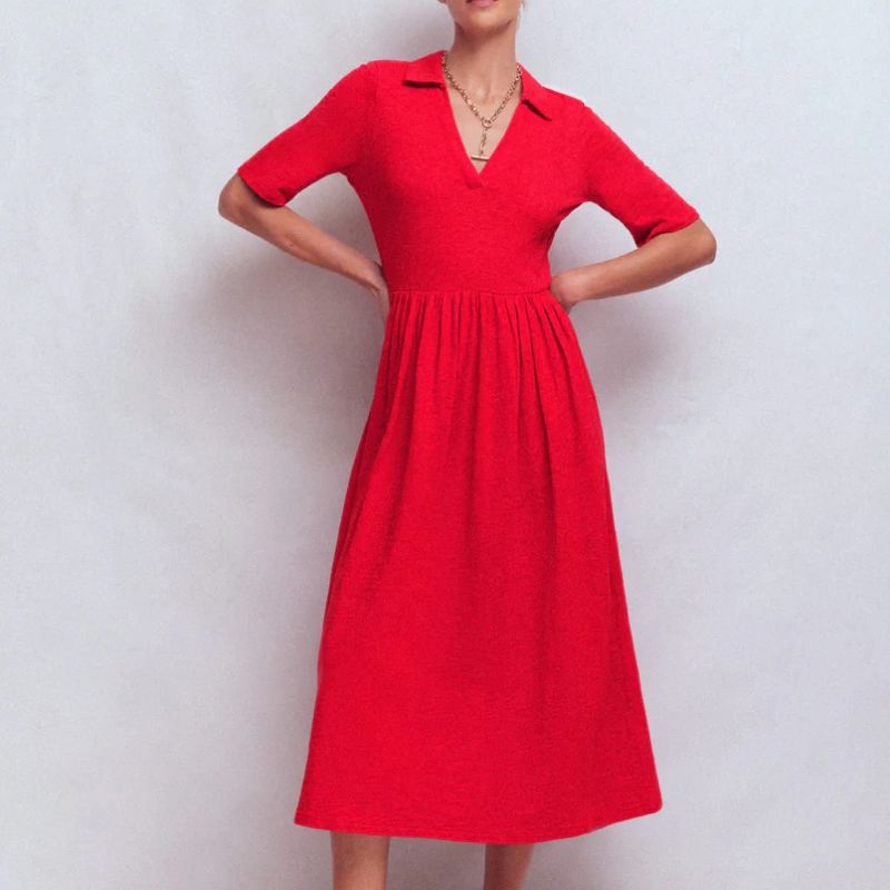 Boden, red midi dress
