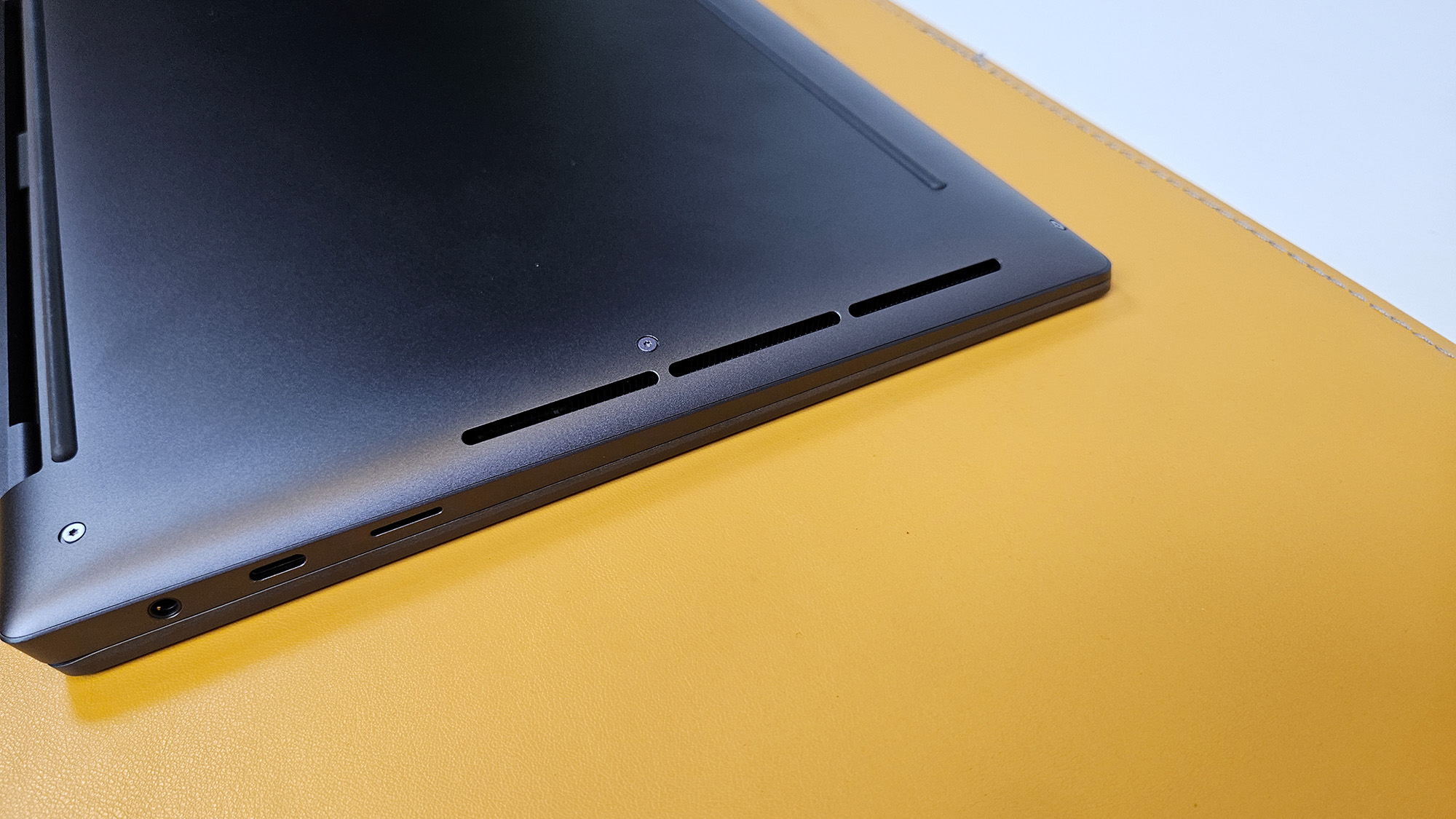 A Dell 14 Premium sitting on a desk