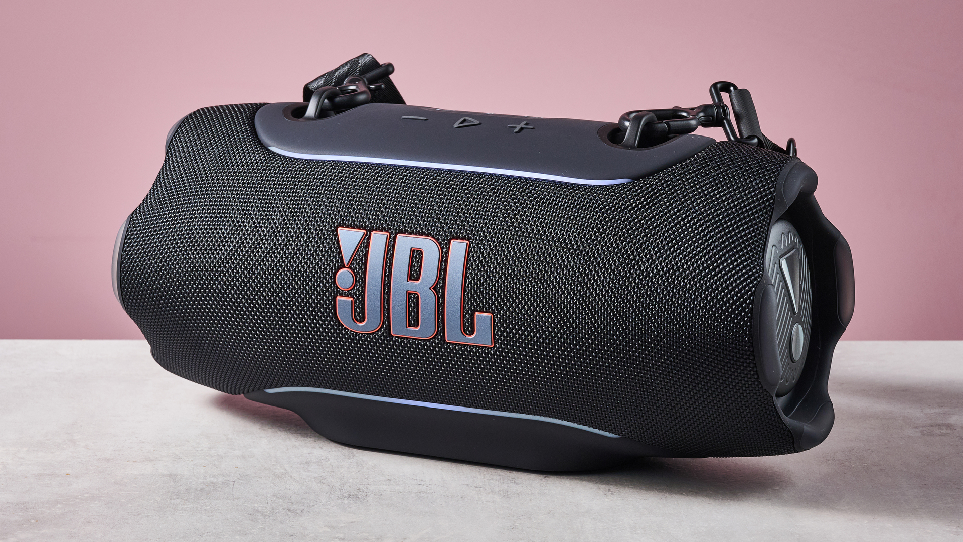 JBL Xtreme 5 with lights on