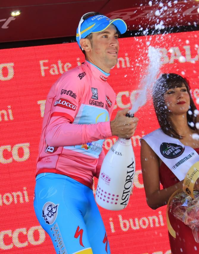 Vincenzo Nibali (Astana) on the podium
