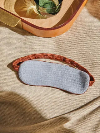 Studio Shamshiri x ABASK Handwoven Cashmere and Silk Eye Mask.