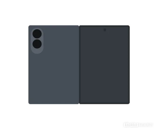 external screen and back panel of the Galaxy Z Fold 8 Wide