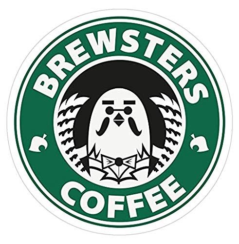 Brewsters Coffee Animal Crossing Decal Sticker