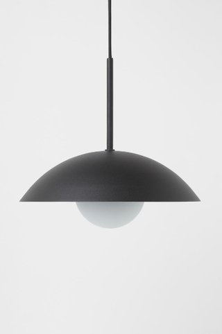 Modern black pendant light.