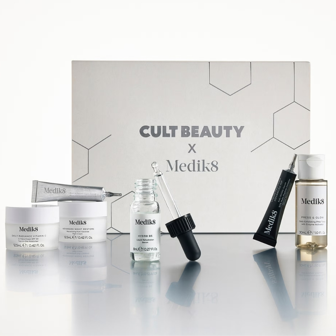 Cult Beauty X Medik8 Discovery Set with its contents in front