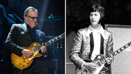 Joe Bonamassa and Eric Clapton, both playing Les Pauls.