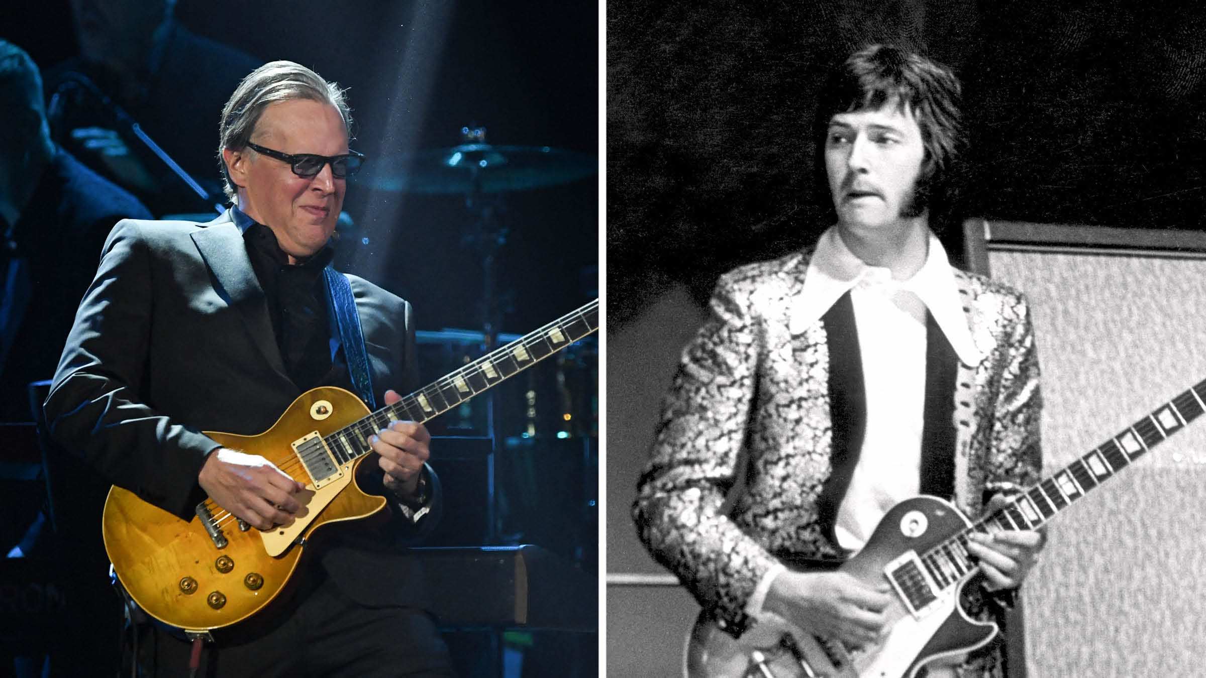 Joe Bonamassa and Eric Clapton, both playing Les Pauls.