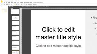 Google Slides master page