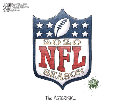 Editorial Cartoon U.S. NFL COVID