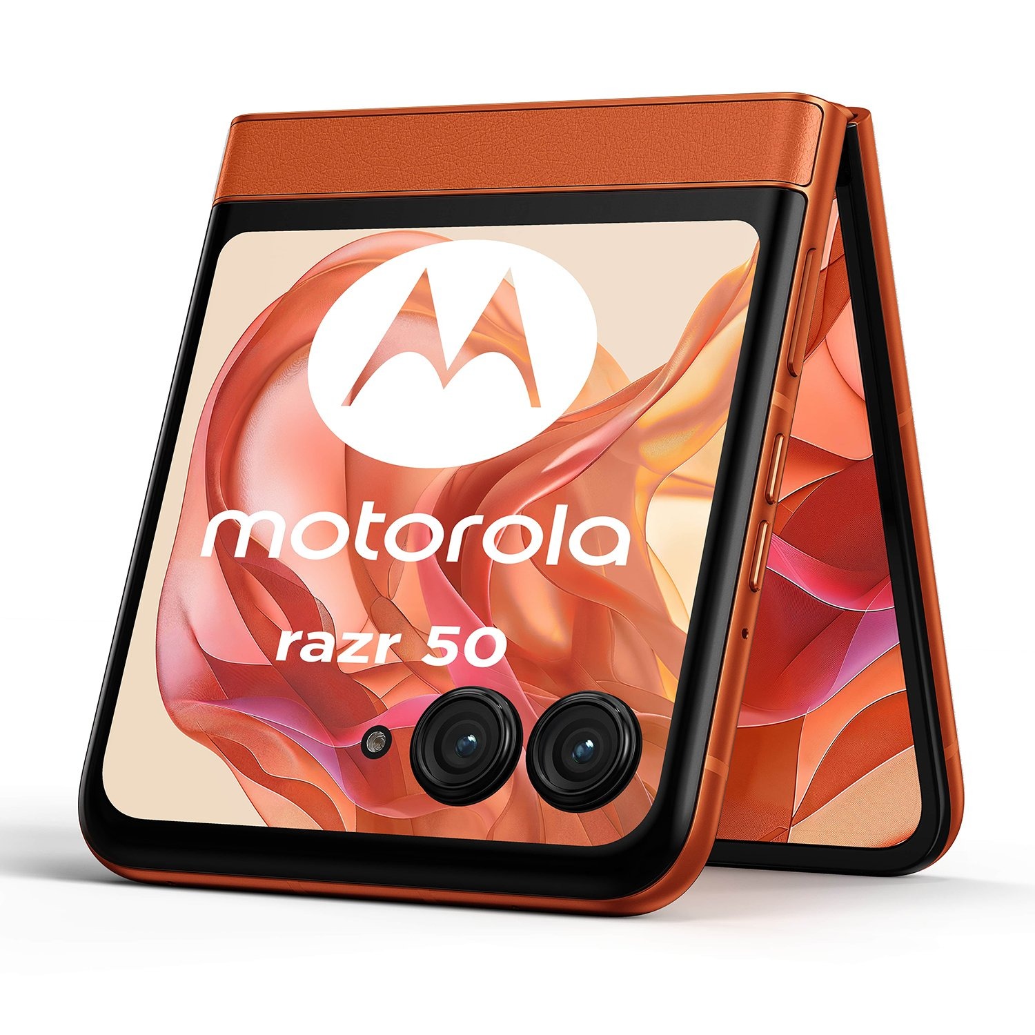 Motorola Razr 2024 exterior screen in orange