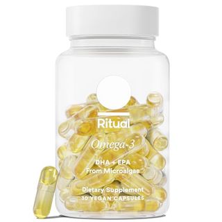 Ritual Omega 3 - Vegan - Science-Backed Dose of Dha 
Epa Fatty Acids in 2:1 Ratio, Bioavailable, Brain and Heart Health Support, Minimal Burp-Back, Sustainably Sourced Microalgae, 30 Day Supply