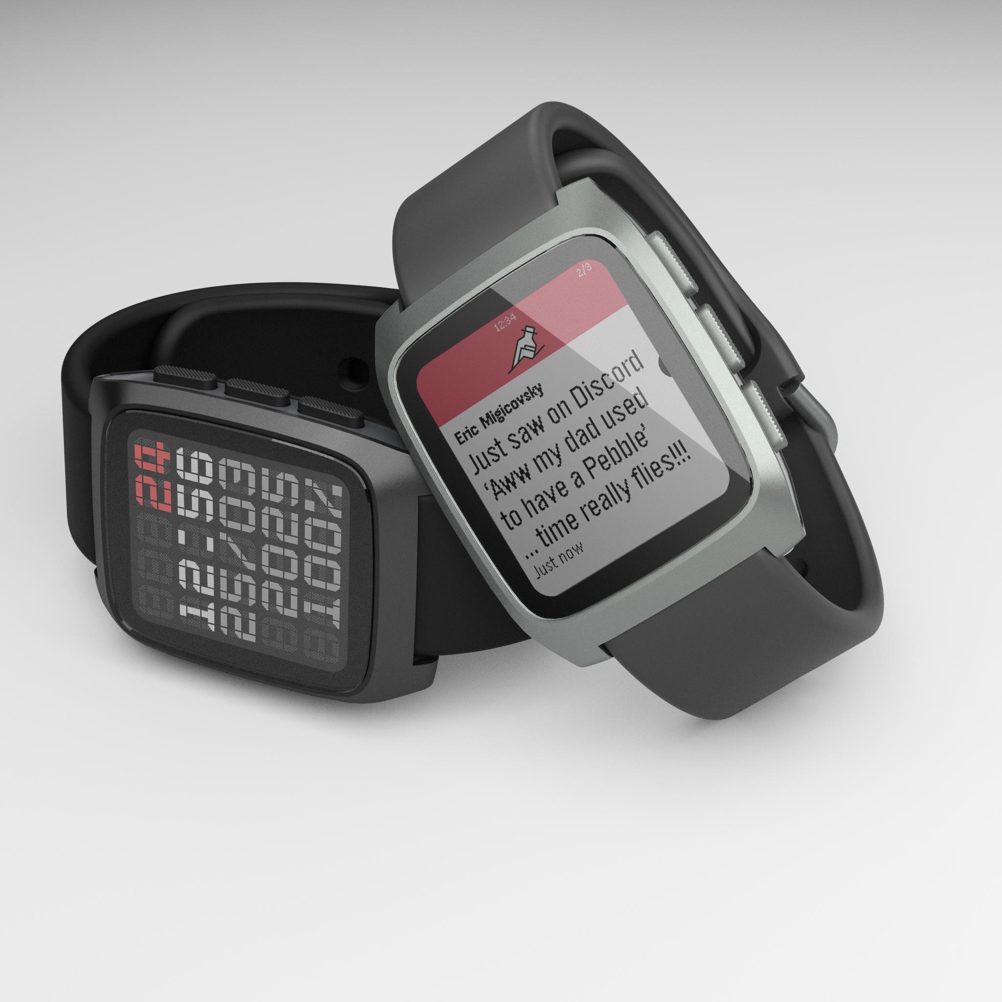 Pebble Time 2 in a variety of angles 