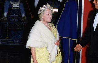 The Queen Mother attending the premiere of '84 Charing Cross Road' in London in the 1980s