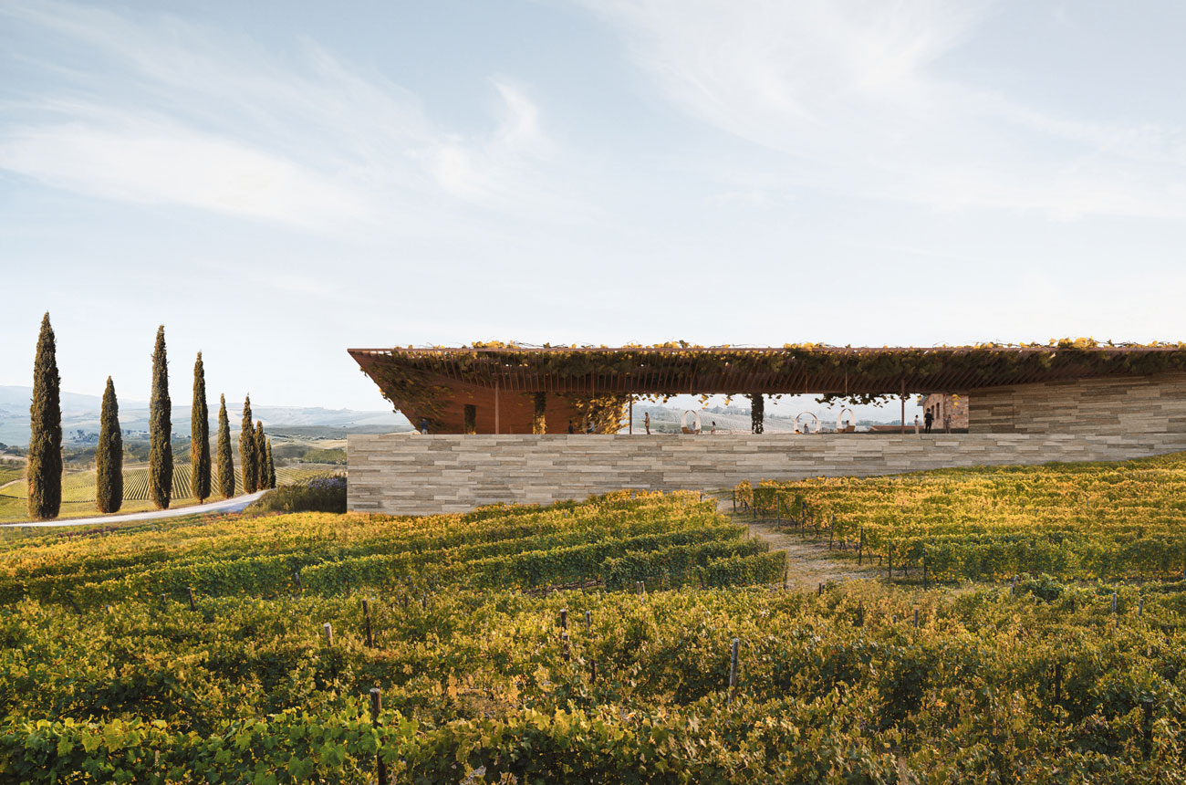 Render for new Poggio Antico winery