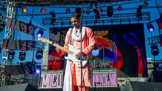 Mdou Moctar performs on the Hydro Quebec stage at Place D'Youville during Day 4 of the 52nd Festival D'été Quebec (FEQ2019) on July 7, 2019 in Quebec City, Canada