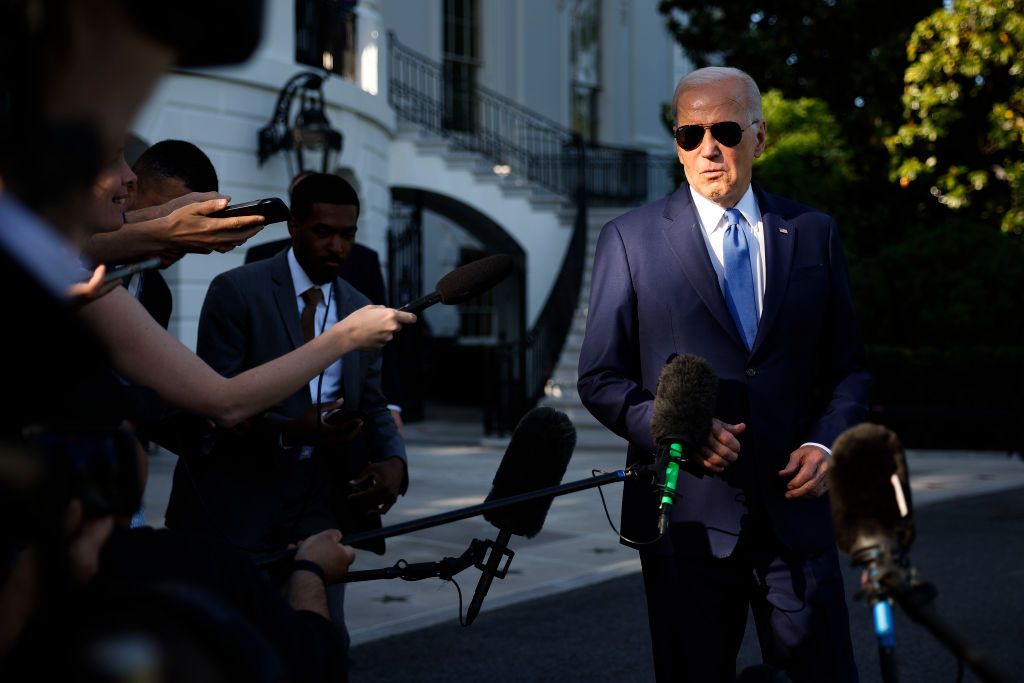 President Biden speaks to reporters about the debt ceiling. 