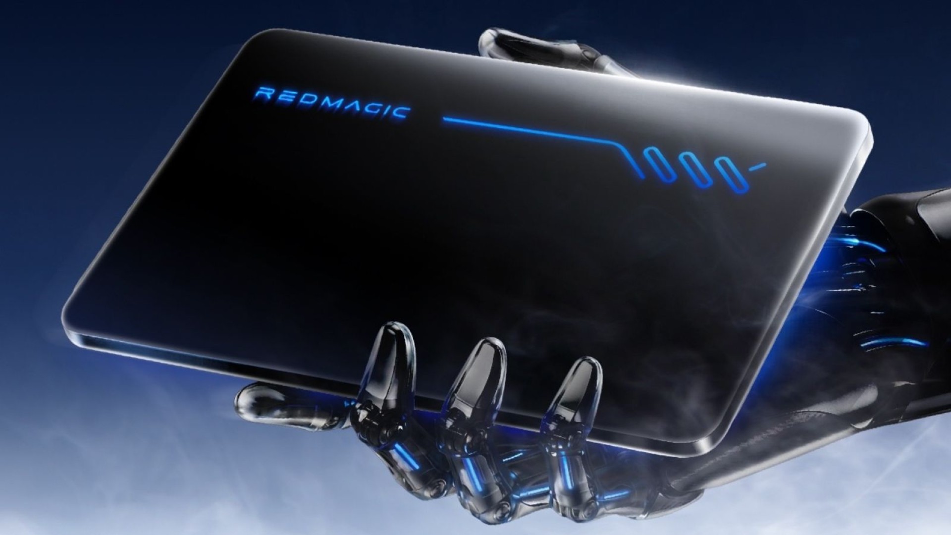 RedMagic Astra 2 tablet being held by a robotic hand
