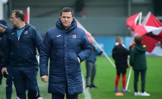 Exeter City manager Gary Caldwell during the Sky Bet League One between Exeter City and Lincoln City at St James Park on March 11, 2023 in Exeter, United Kingdom.