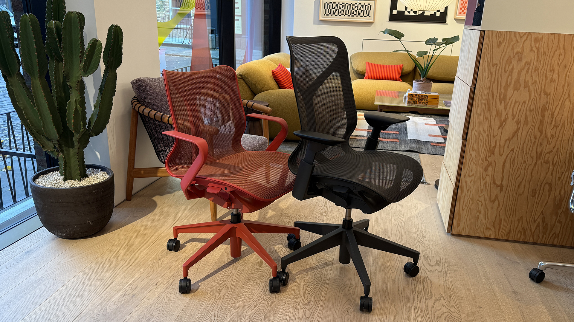 The new Herman Miller Cosm, with both high and mid-height backs.