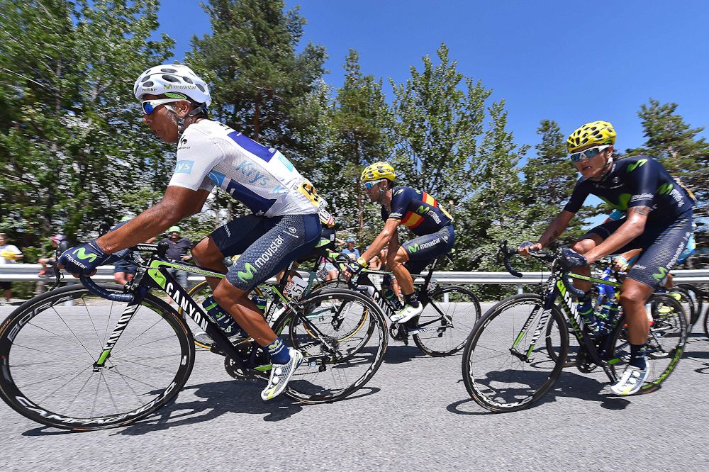Nairo Quintana in action during stage 17.