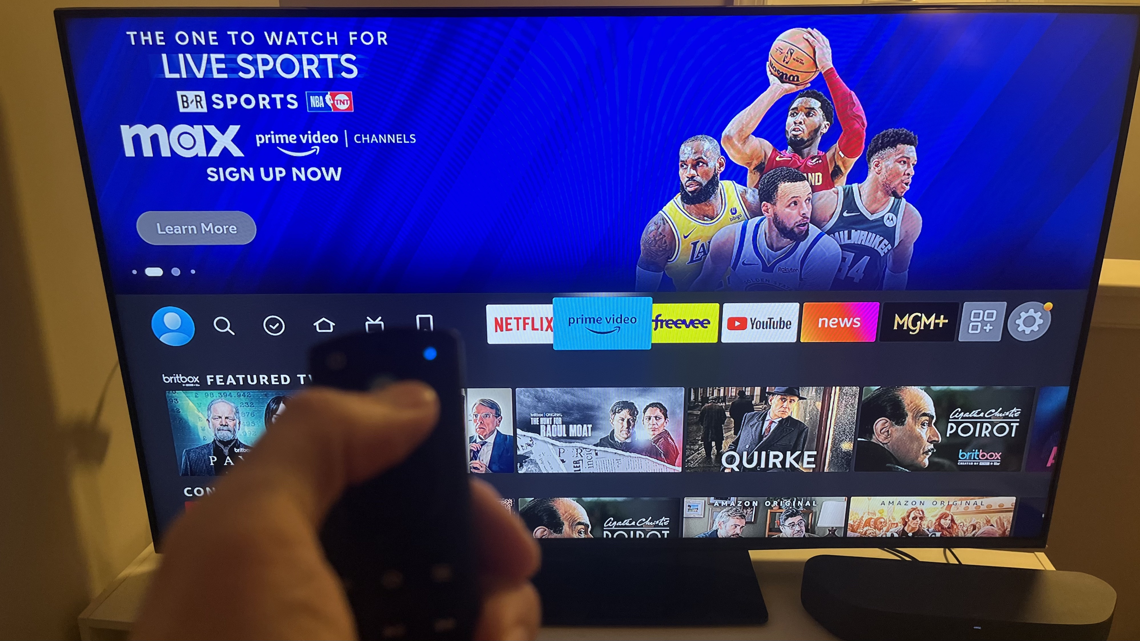 Amazon Fire TV Stick 4K Max (2023) home screen interface