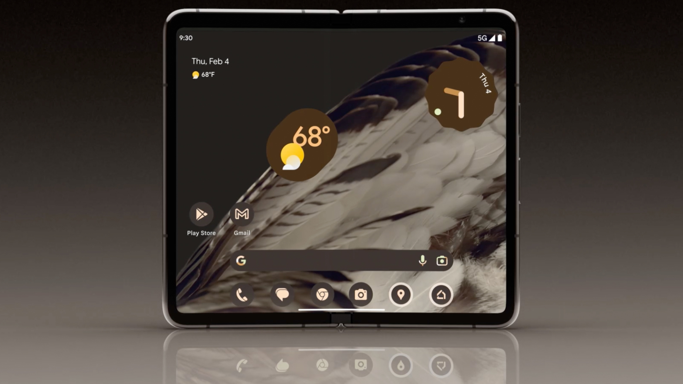 Google Pixel Fold shown in promotional video with open display