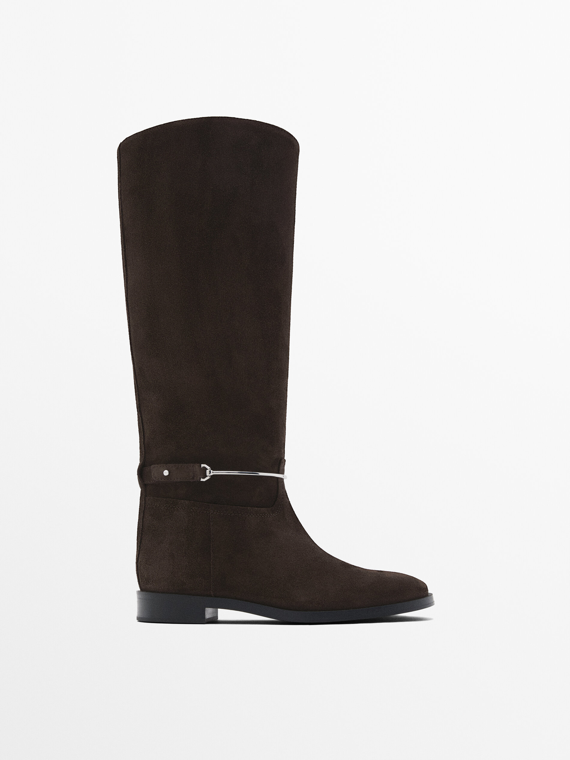 Riding-Style Boots With Detachable Embellishment