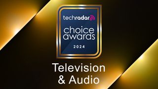 The TechRadar Choice Awards 2024 logo with a sign saying &#039;TV &amp; Audio&#039;