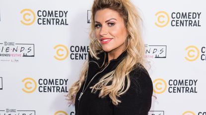 Mrs Hinch/Sophie Hinchliffe poses on the red carpet at a Comedy Central event