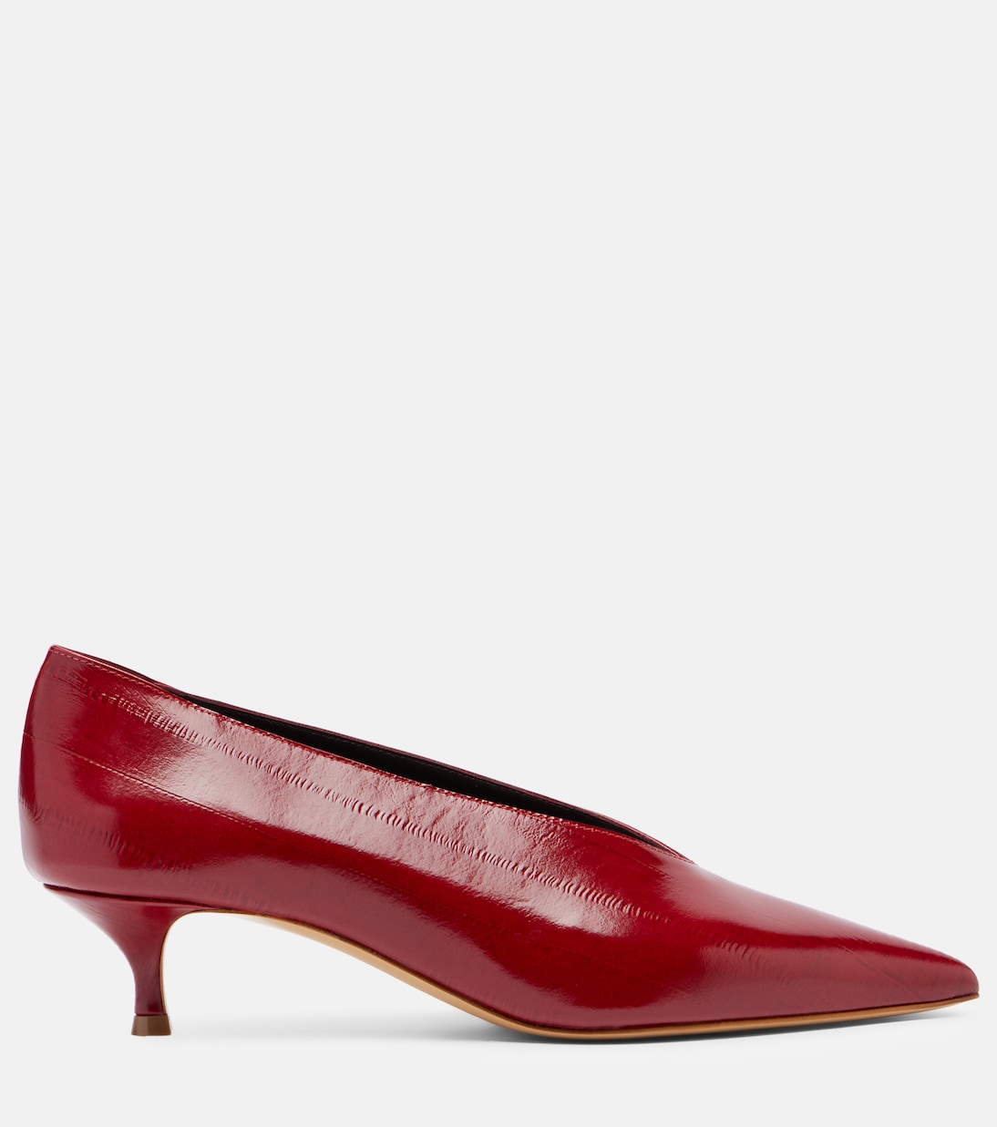 Babouche 40 Leather Pumps in Red - Le Monde Beryl