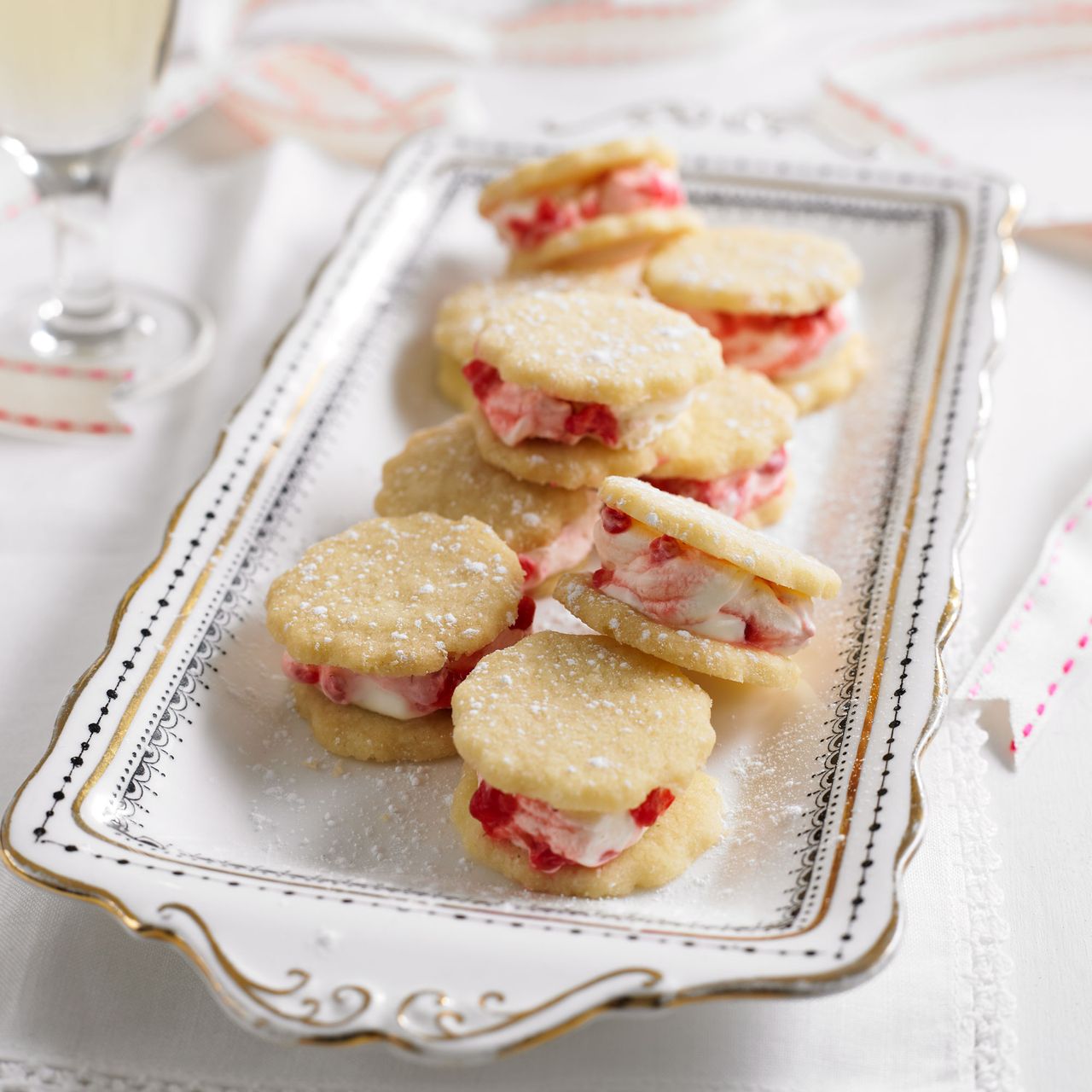 Photo of a raspberry elderflower shortbread recipe