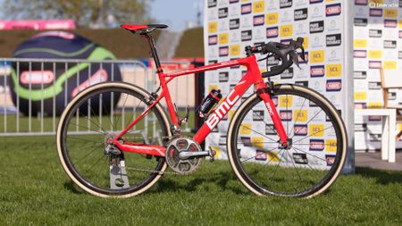 Greg Van Avermaet piloted his #2 BMC Granfondo RBX to victory inside the old Roubaix velodrome
