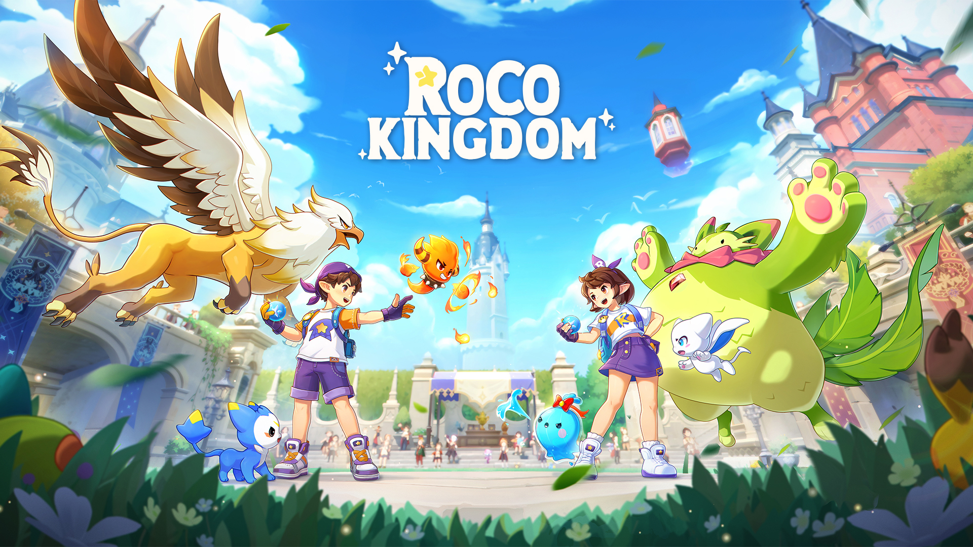 The key art for creature-collecting MMO Roco Kingdom