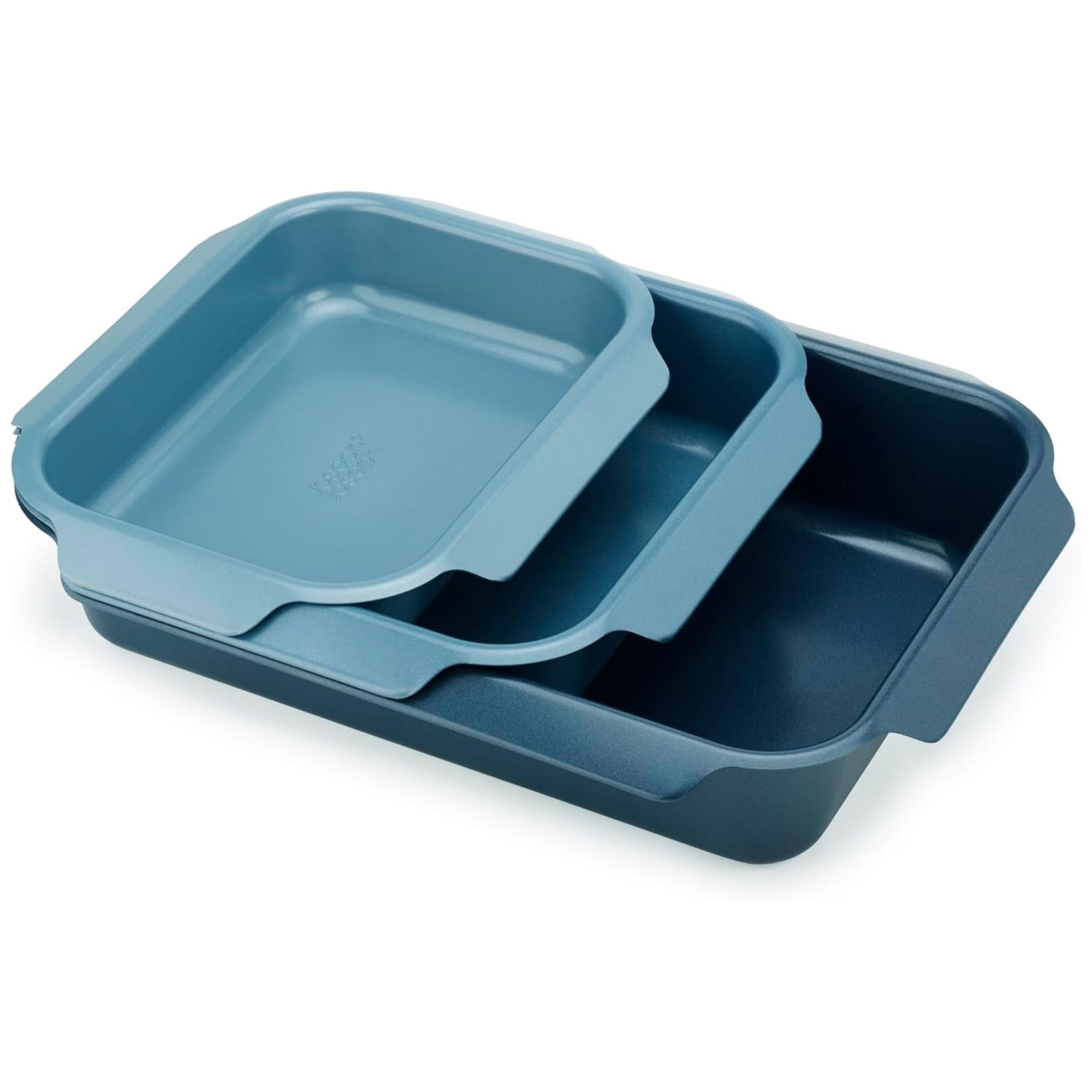 Blue JJ nesting bakeware and roasting pan set