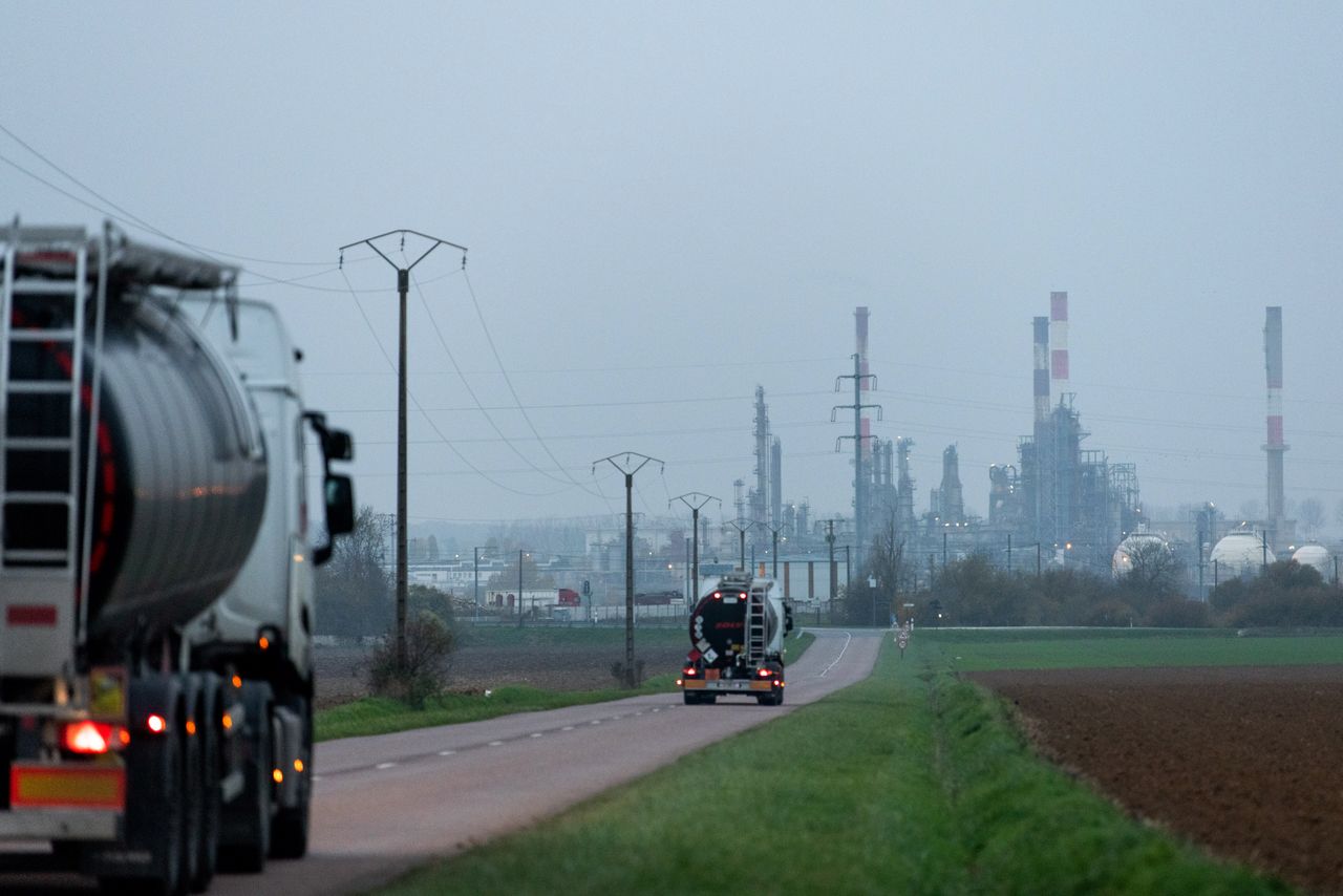 An oil refinery in Grandpuits-Bailly-Carrois, France