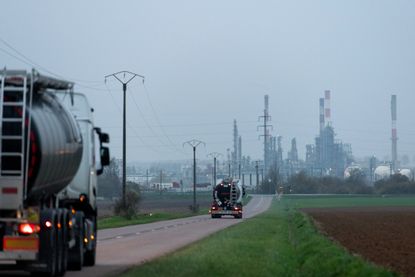 An oil refinery in Grandpuits-Bailly-Carrois, France