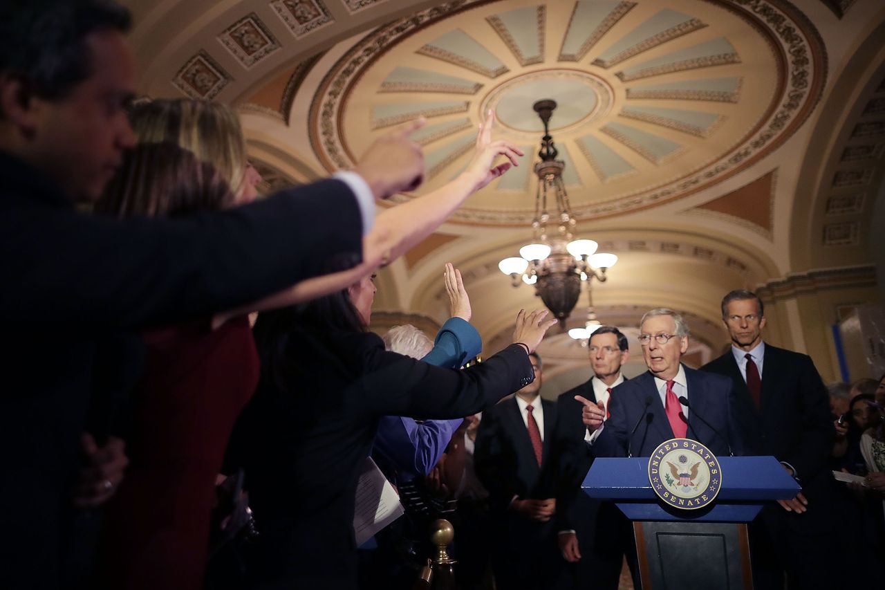 Sen. Mitch McConnell and other Republican senators.