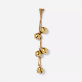 Gold bells on a rustic rope