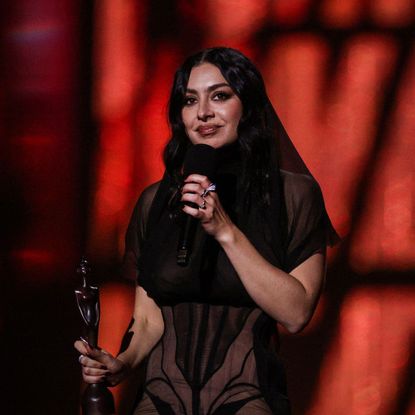 Charli XCX at the 2025 BRIT Awards