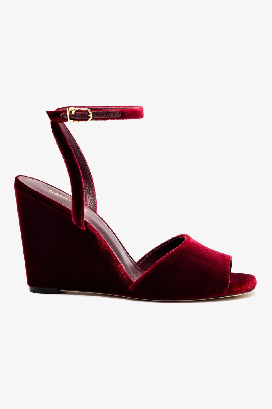 Larroud&amp;eacute; velvet wedges.