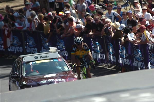 Oleksandr Kvachuk (Ukraine) stayed away solo for some time in the elite men&rsquo;s road race after the group he was in collapsed around him.