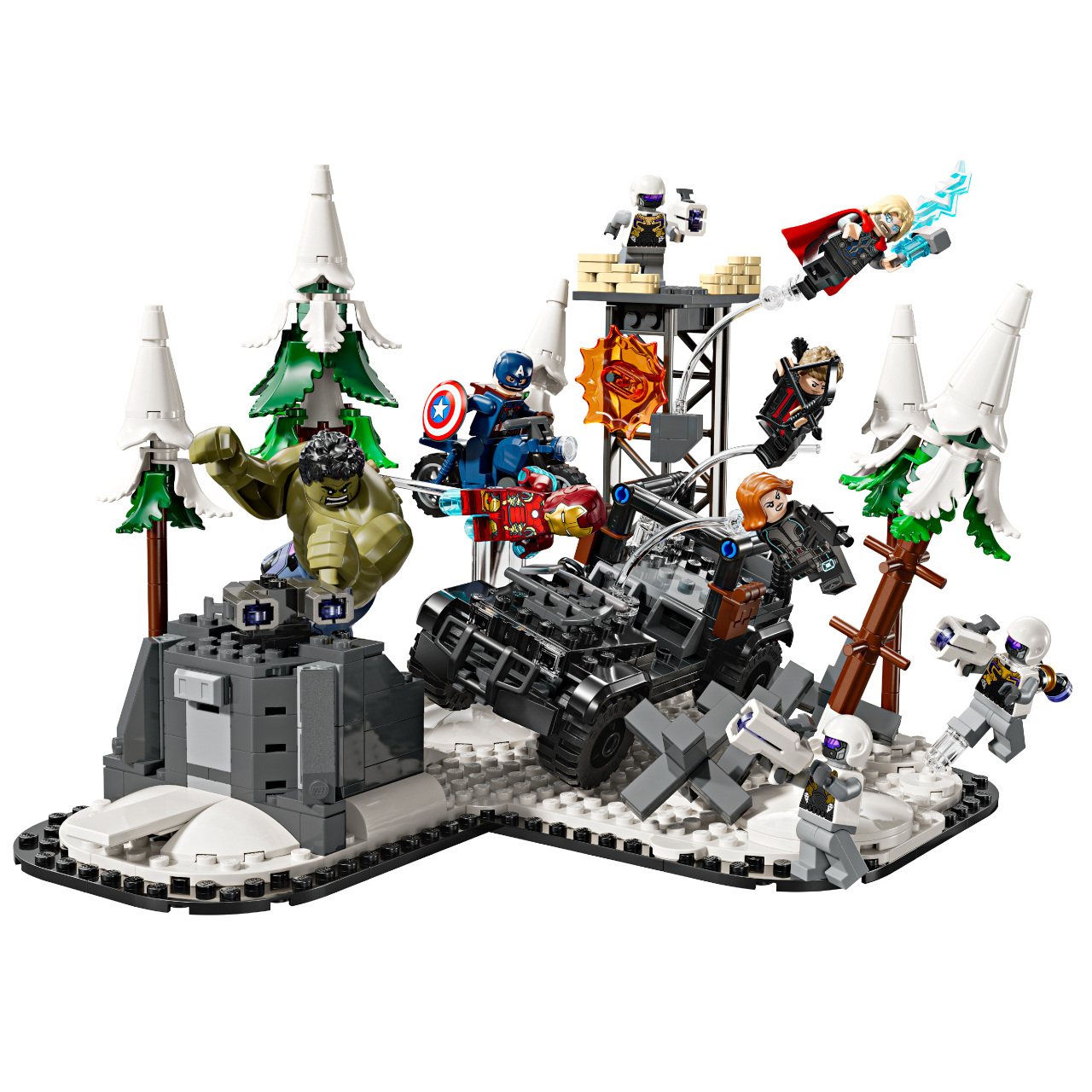 Lego The Avengers Assemble set on a plain background