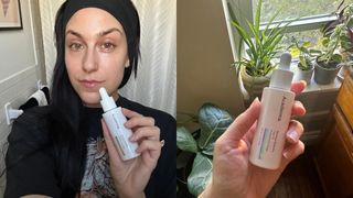 Jenna Igneri holds Acaderma Rainbow Radiance Face Oil