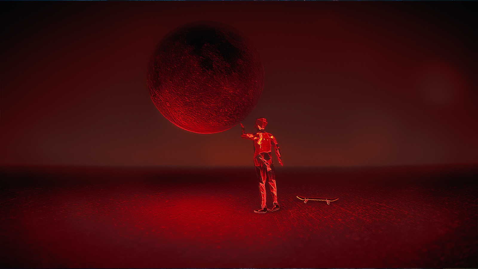 A stylised shiny demon skateboards across hell in an indie game for Nintendo Switch 2