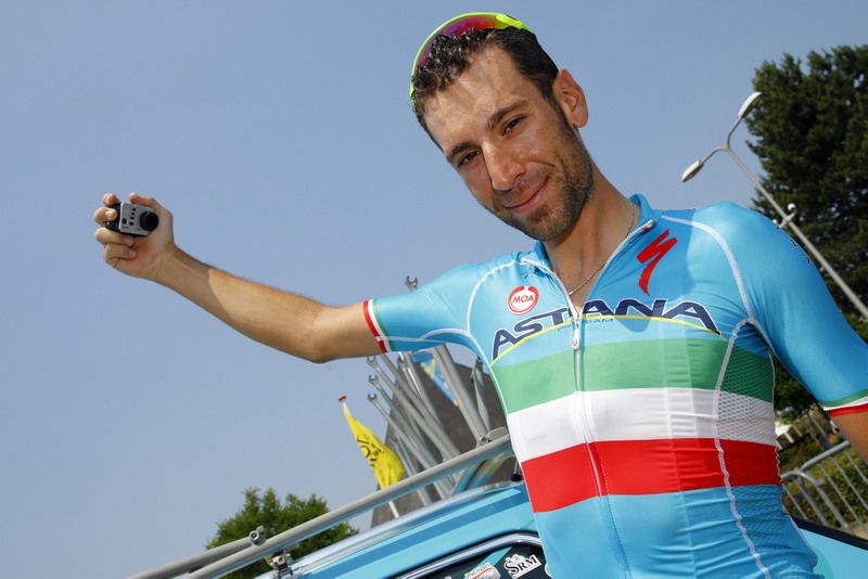 GoPro selfie time for Vincenzo Nibali (Astana)