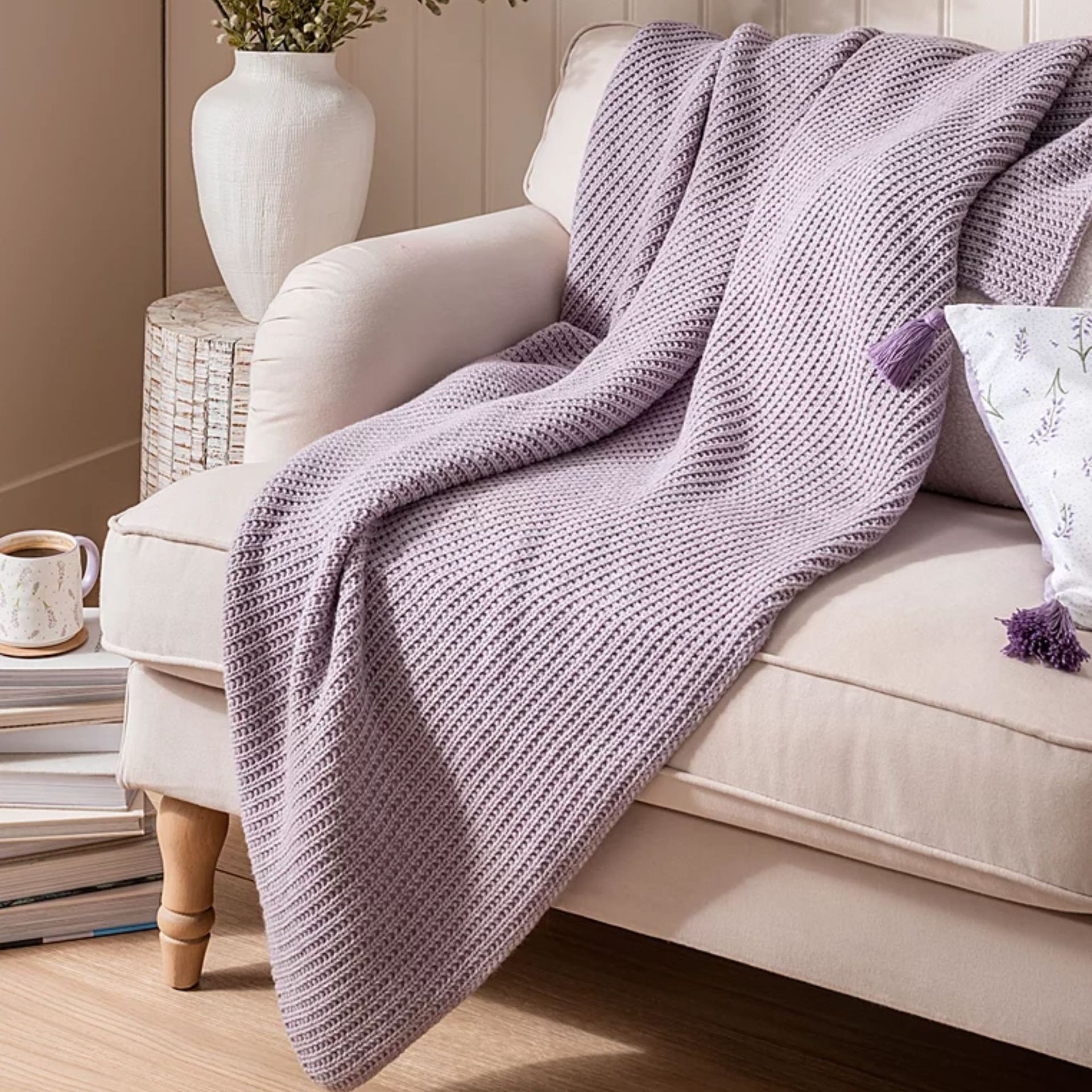Stacey Solomon Plain Textured Throw