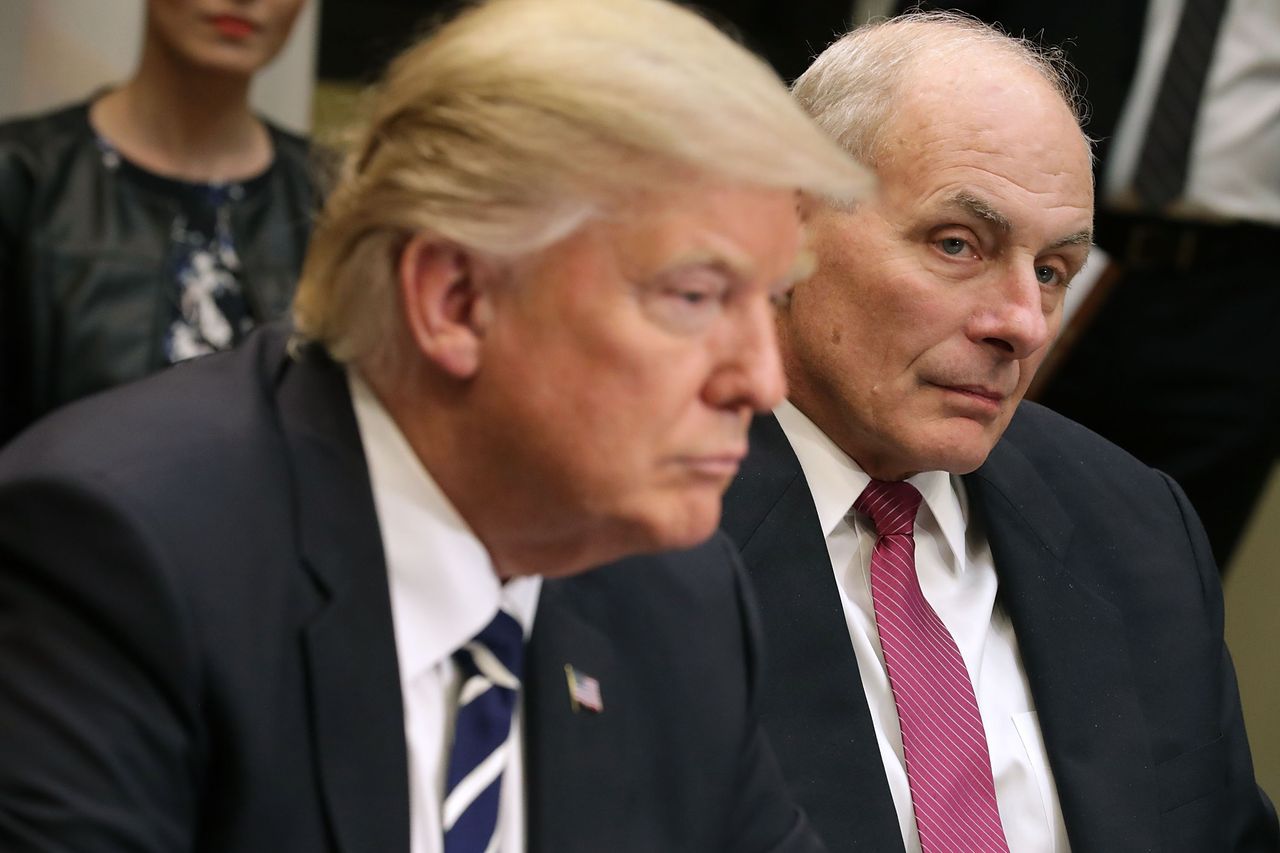 Donald Trump and John Kelly.