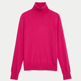 Pink roll neck